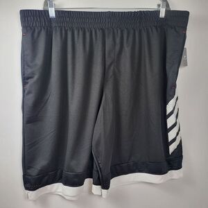 Mens Pro Player Basketball Shorts Size 2Xlarge Black Moisture Wicking New